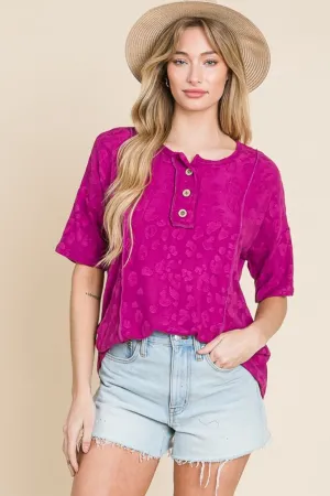 Add Edge to Your Look with the BOMBOM At The Fair Animal Textured Top