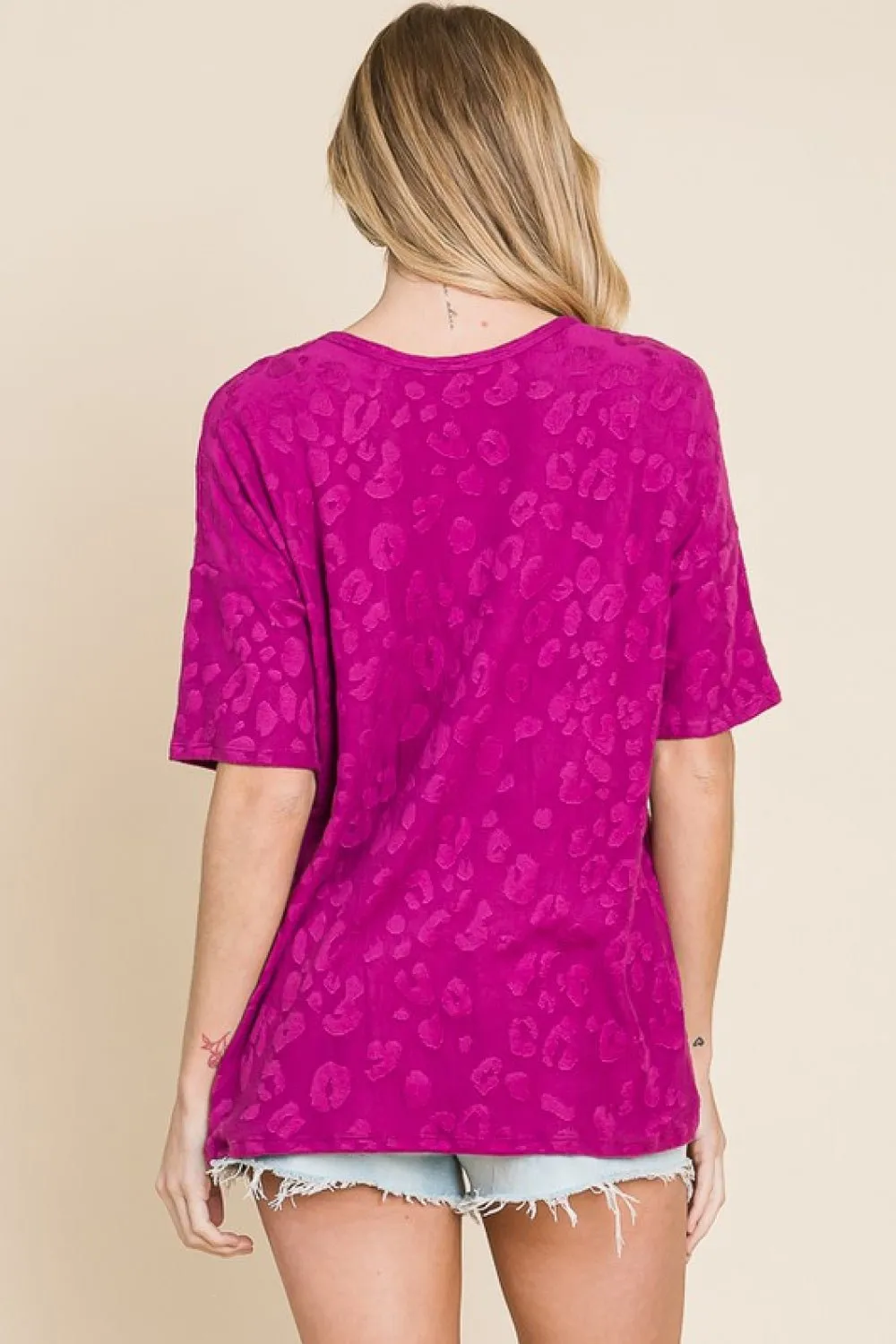 Add Edge to Your Look with the BOMBOM At The Fair Animal Textured Top
