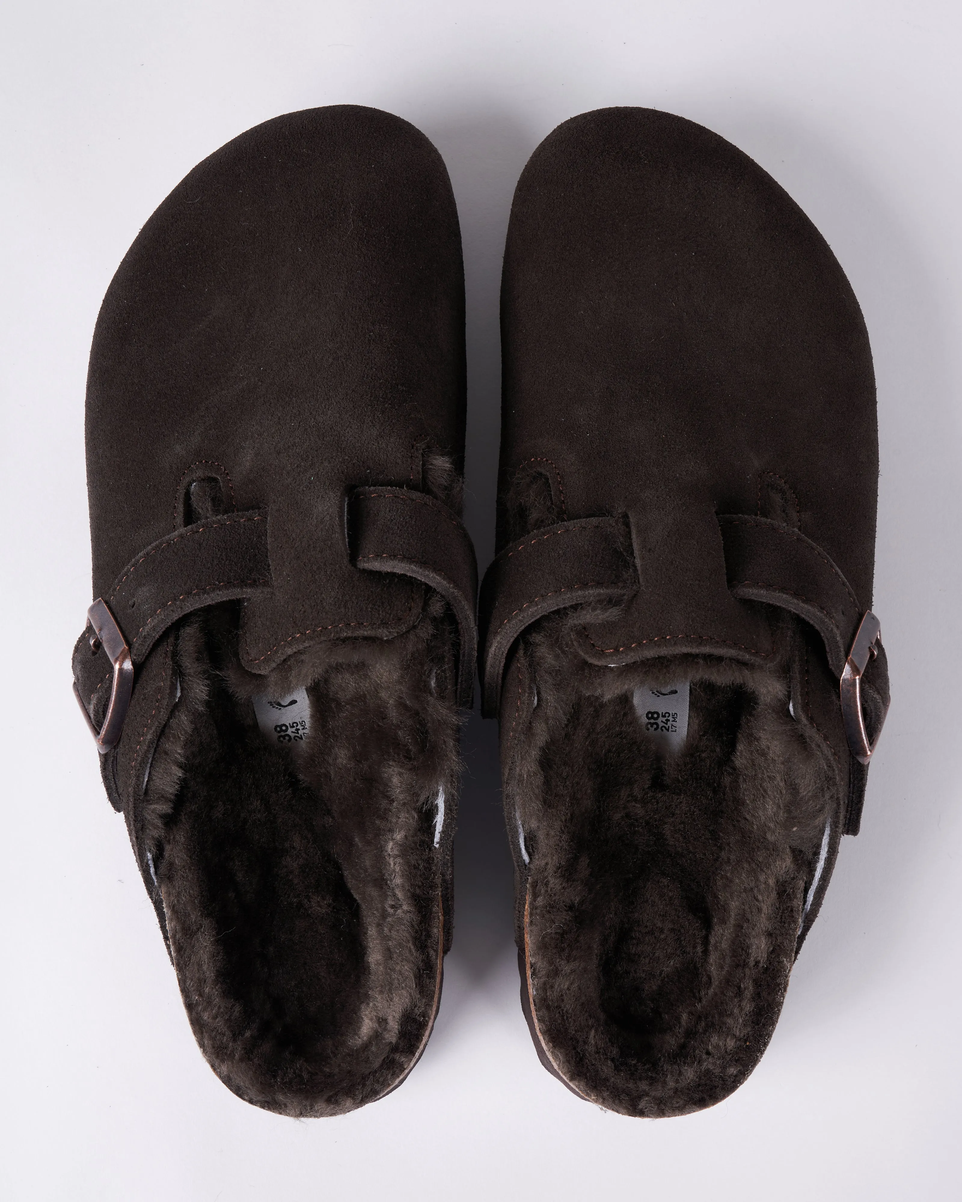 boston shearling - suede/shearling \ mocha/mocha