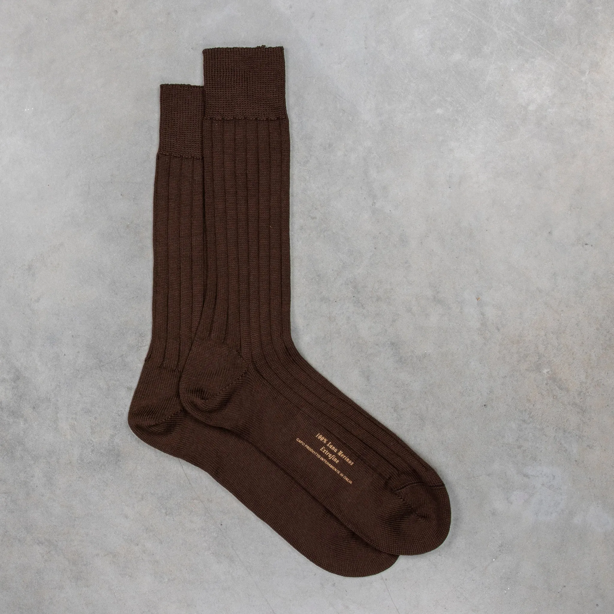 Frans Boone Socks Pura Lana Merinos Pesante Mapello