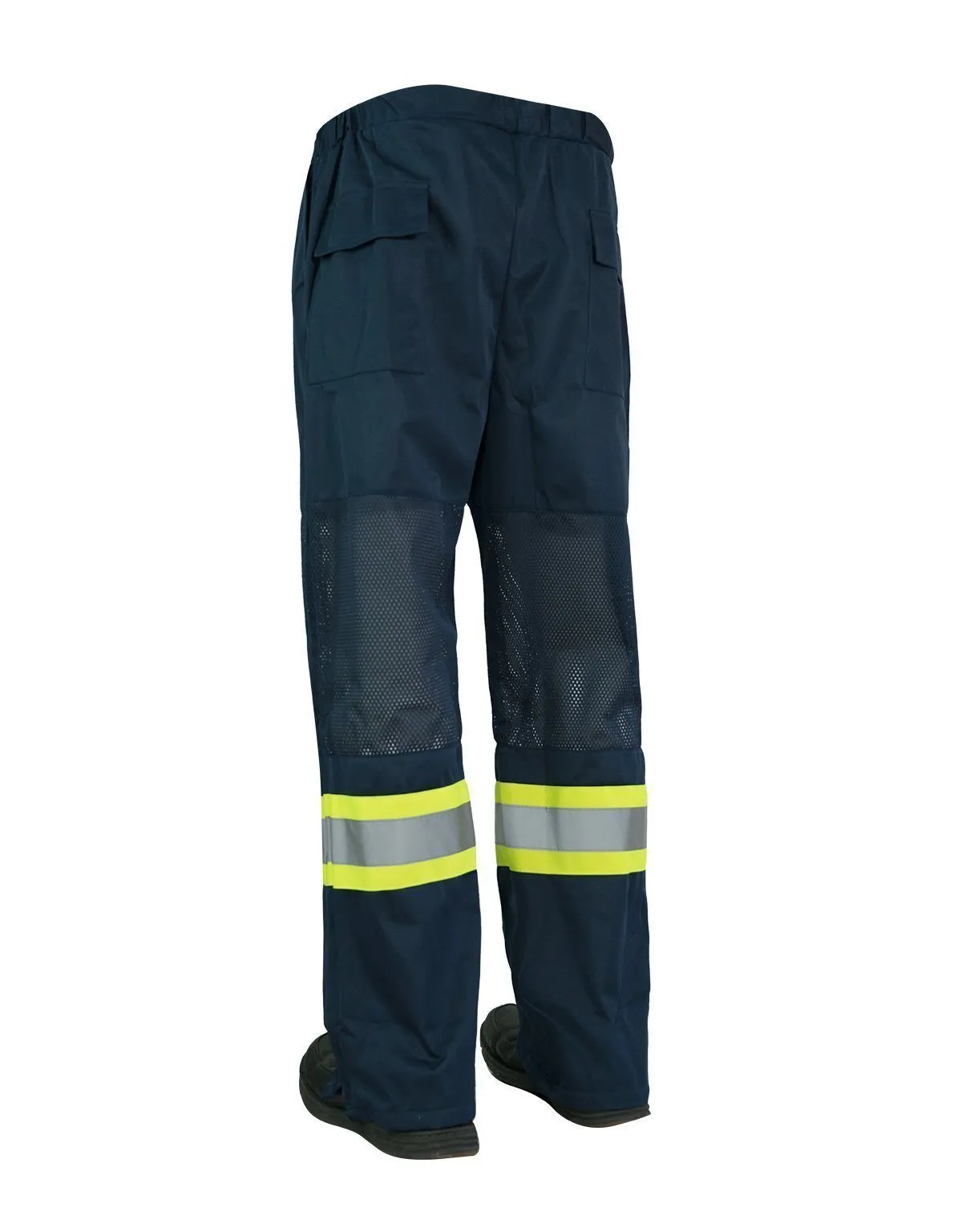 Hi Vis Safety Tricot Traffic Pants with Vented Legs and Elastic Waist