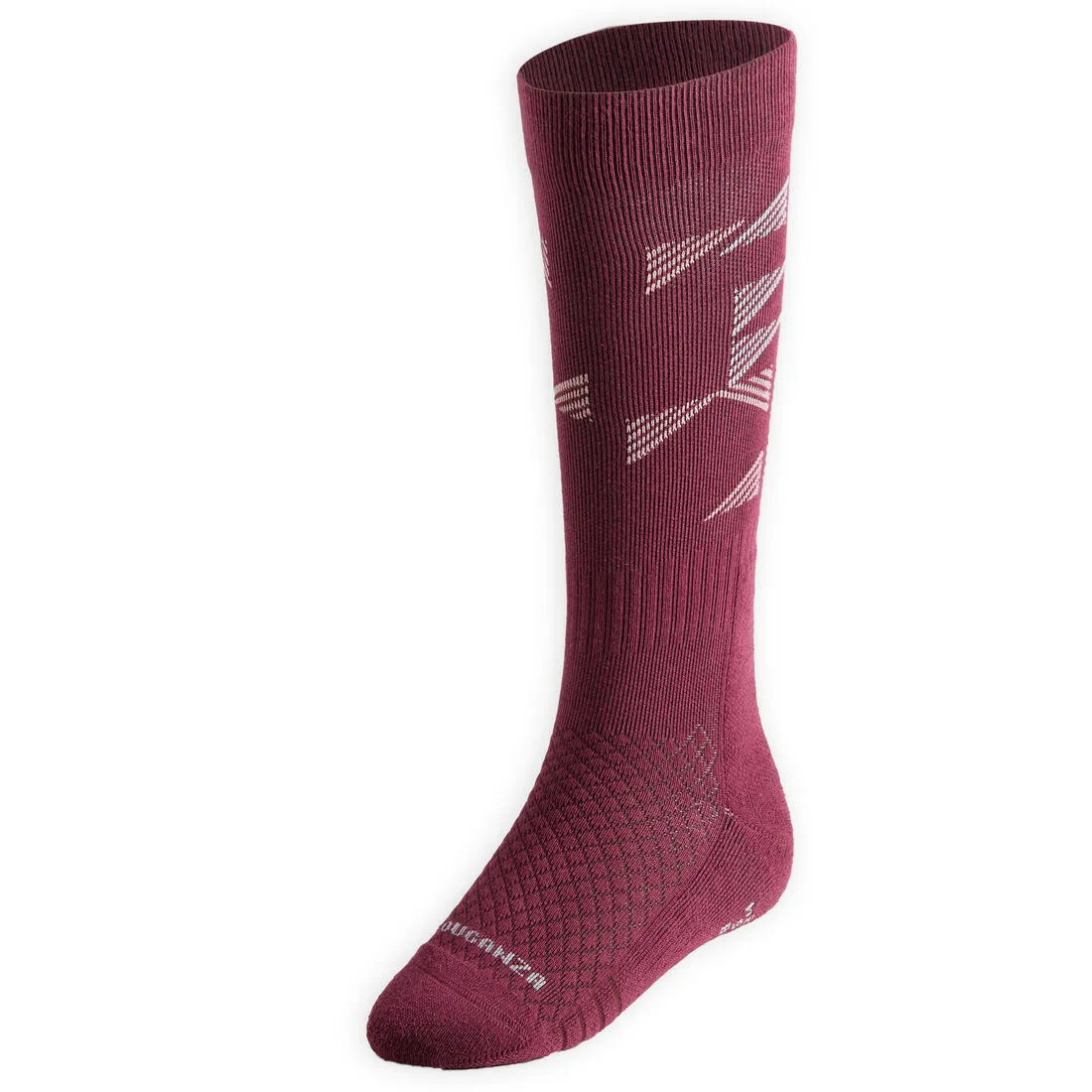 Kids' Horse Riding Socks SKS 500 - Light Pink/Plum Graphic Designs