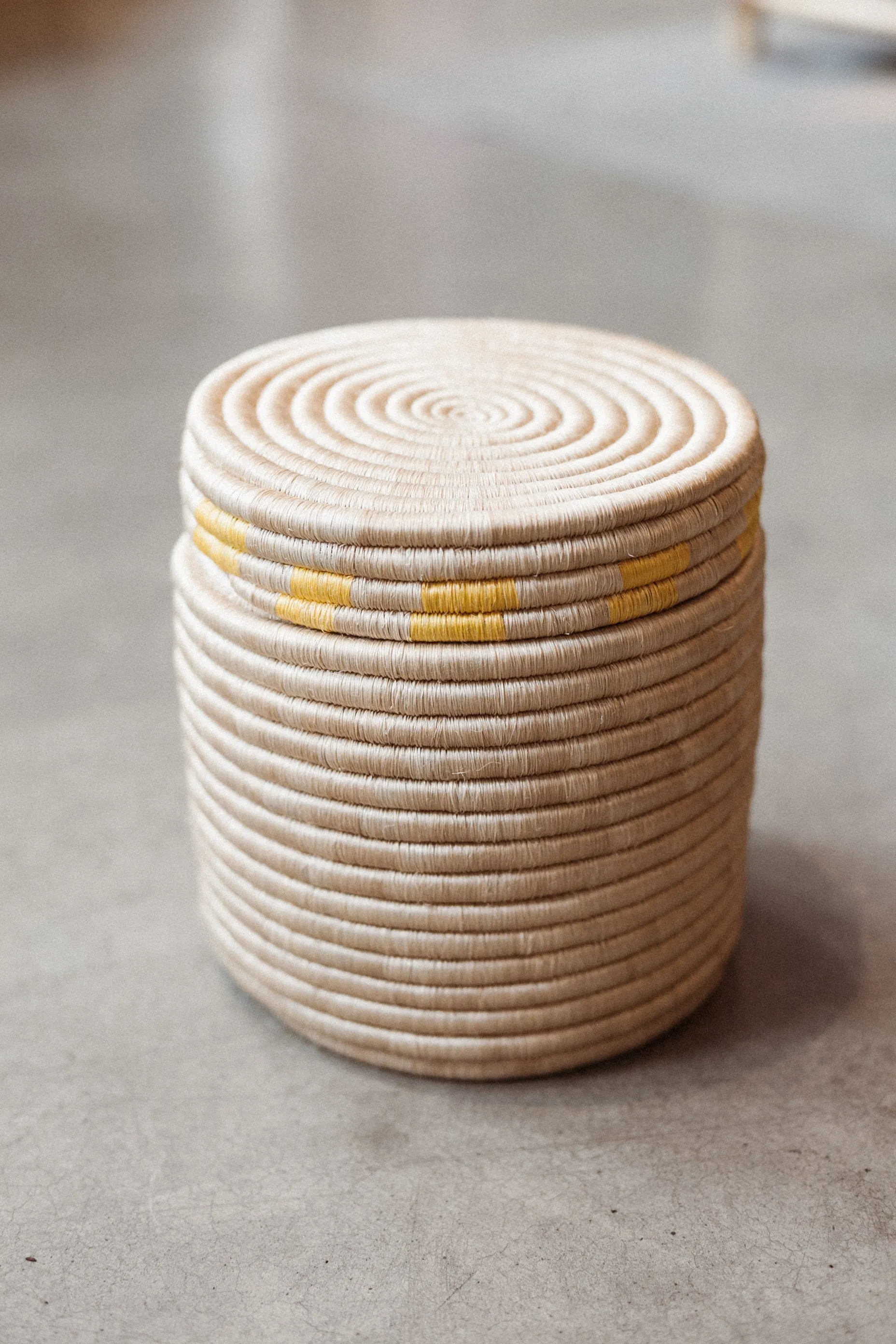 Large Canister Basket Golden