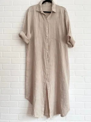 Lucy Linen Shirt Dress