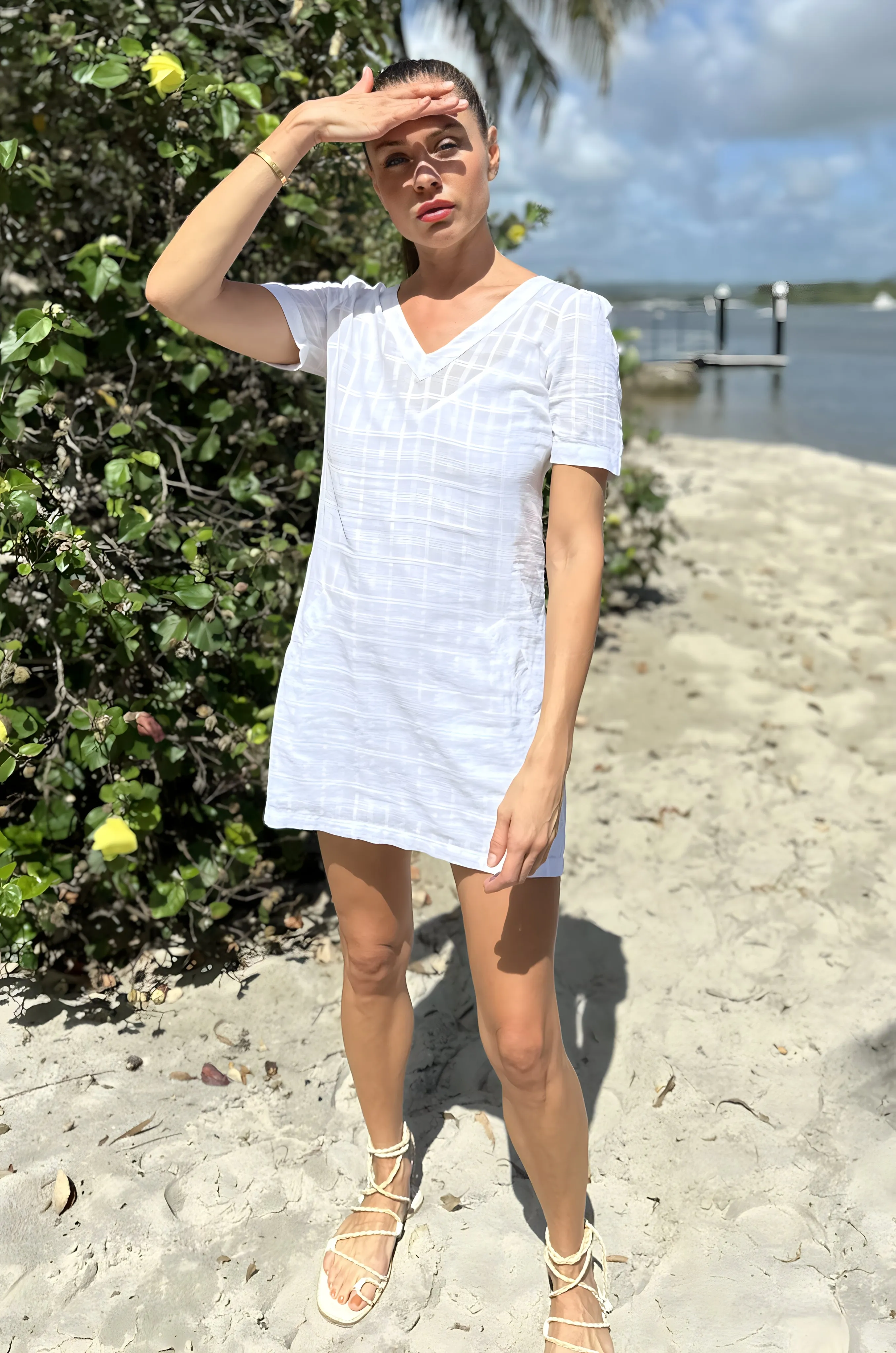 LYA WOVEN CHECK DRESS