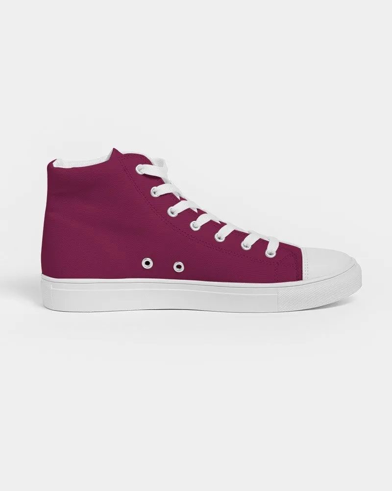 Medium Dark Cool Pink Men's High-top Canvas Sneakers | Men's | Medium Dark Pure Cool Pink | C0M100Y25K60