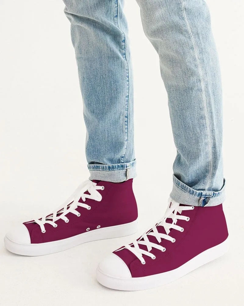 Medium Dark Cool Pink Men's High-top Canvas Sneakers | Men's | Medium Dark Pure Cool Pink | C0M100Y25K60