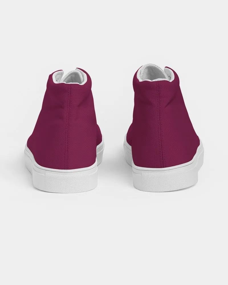 Medium Dark Cool Pink Men's High-top Canvas Sneakers | Men's | Medium Dark Pure Cool Pink | C0M100Y25K60