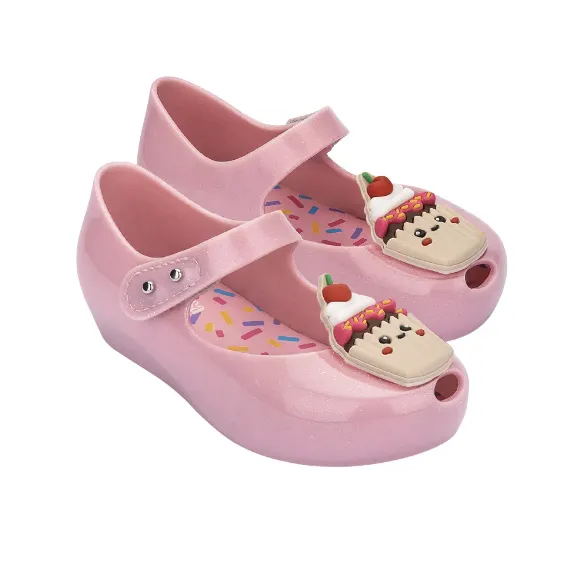 Mini Melissa Ultragirl Candy Rosa Glitter cupcake