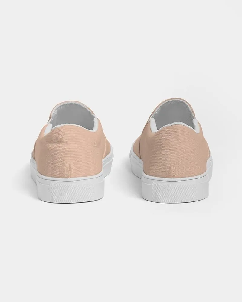 Pale Pastel Orange Slip-On Canvas Sneakers | Women's | Bright Pale Pastel Orange | C0M22Y30K0