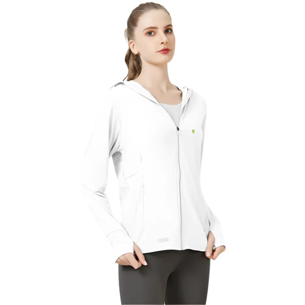 Raw Yarn Ice Silk Hooded Sun Protection Jacket