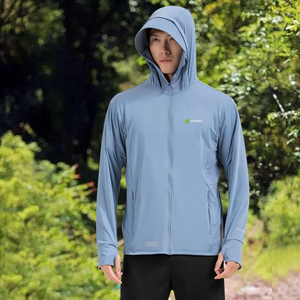 Raw Yarn Ice Silk Hooded Sun Protection Jacket