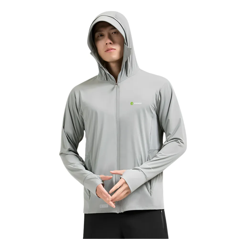 Raw Yarn Ice Silk Hooded Sun Protection Jacket