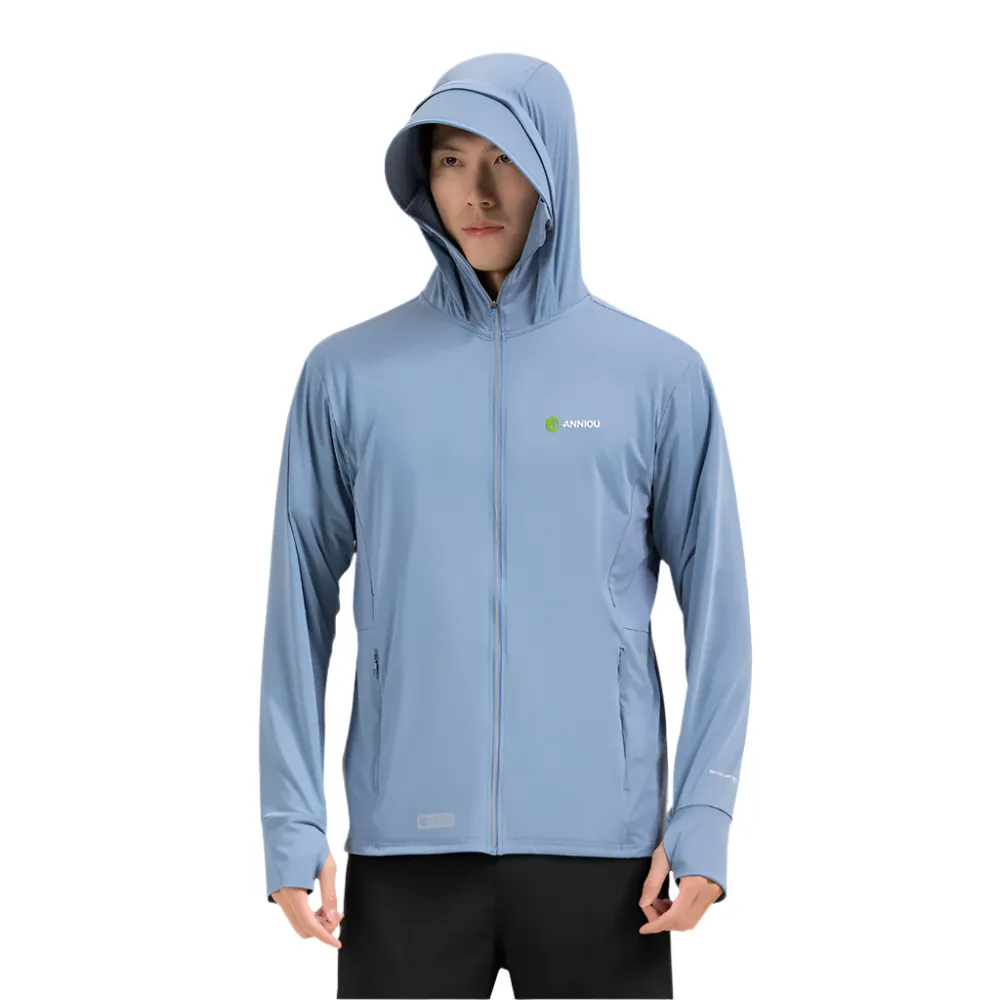 Raw Yarn Ice Silk Hooded Sun Protection Jacket