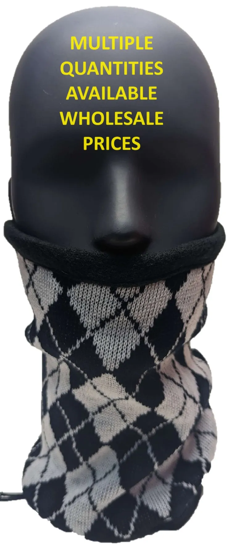 SCARF Necktube Snood WHOLESALE Mask Biker Winter Warm Argyle Multi Quantity x 25