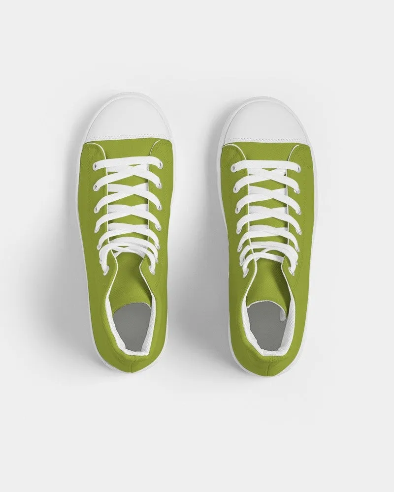 Shaded Warm Green High-Top Canvas Sneakers | Men's | C25M0Y100K30