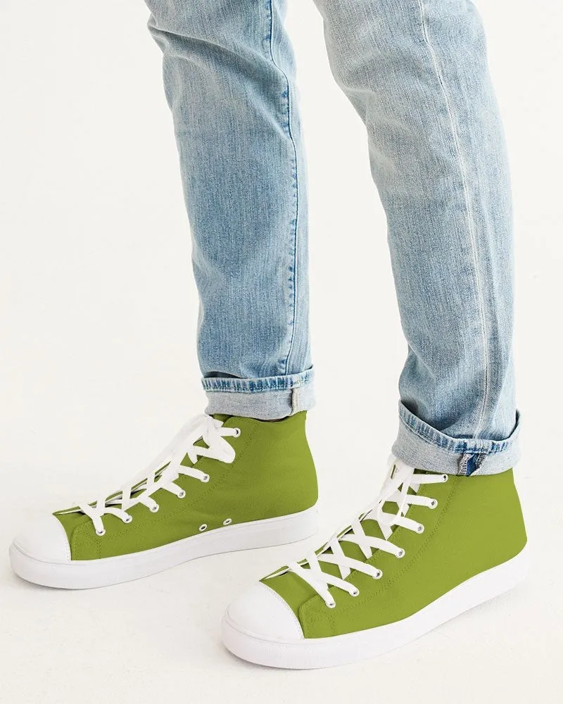 Shaded Warm Green High-Top Canvas Sneakers | Men's | C25M0Y100K30