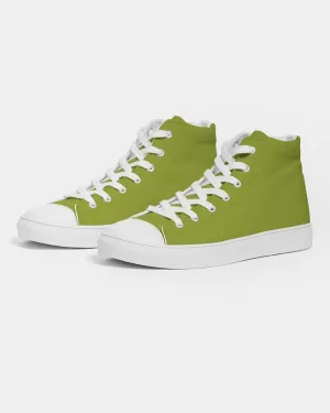 Shaded Warm Green High-Top Canvas Sneakers | Men's | C25M0Y100K30
