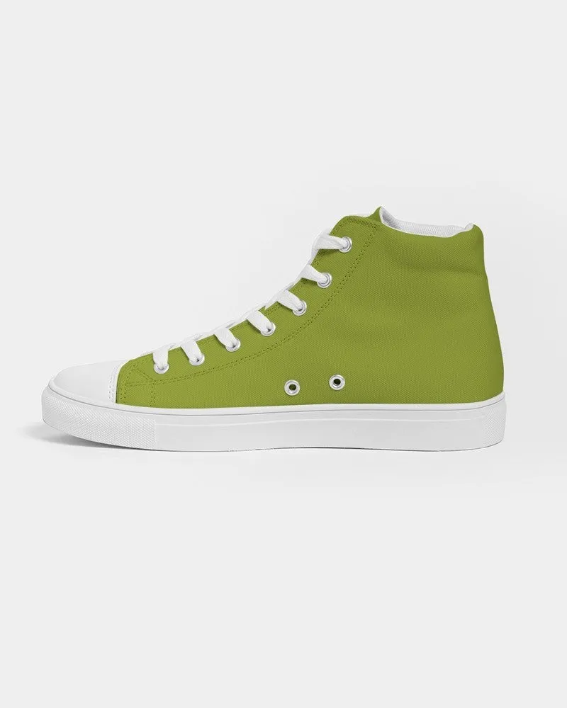 Shaded Warm Green High-Top Canvas Sneakers | Men's | C25M0Y100K30