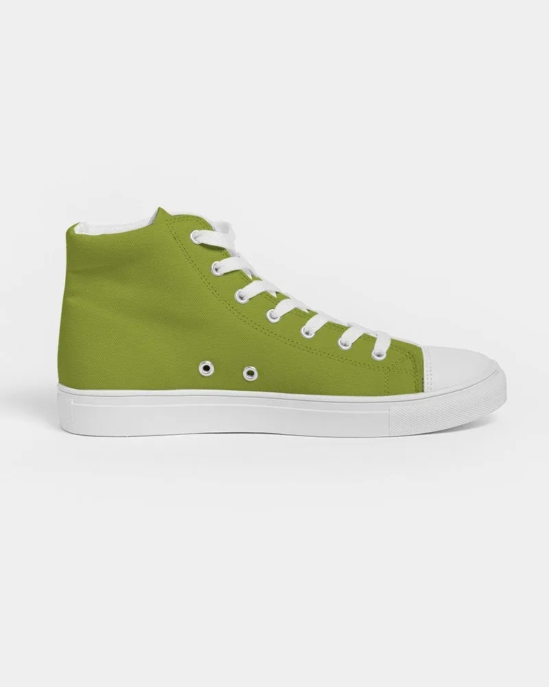 Shaded Warm Green High-Top Canvas Sneakers | Men's | C25M0Y100K30