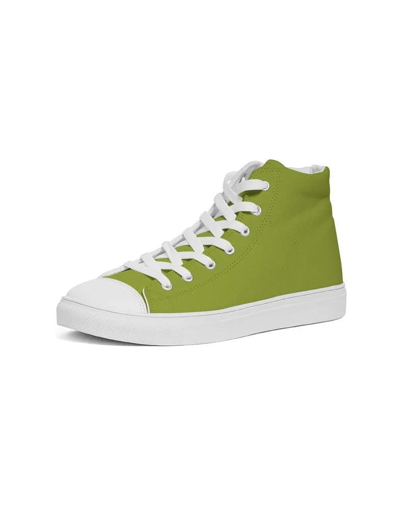 Shaded Warm Green High-Top Canvas Sneakers | Men's | C25M0Y100K30