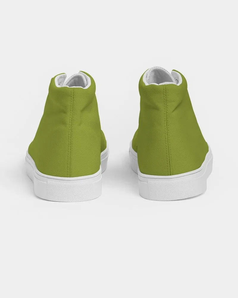 Shaded Warm Green High-Top Canvas Sneakers | Men's | C25M0Y100K30