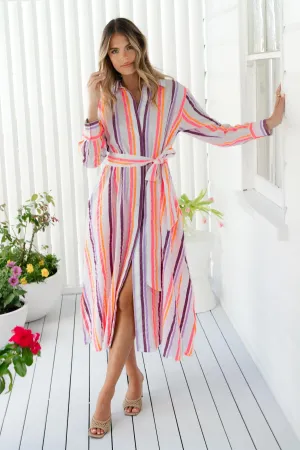 Sierra Seersucker Midi Dress