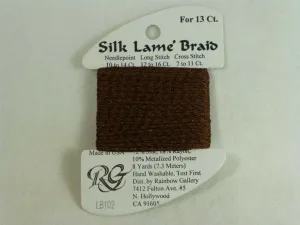 Silk Lame Braid LB102 Warm Brown