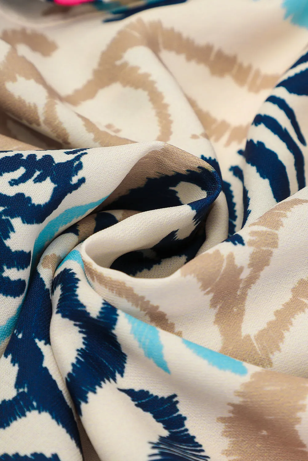 White Printed Tribal Dress