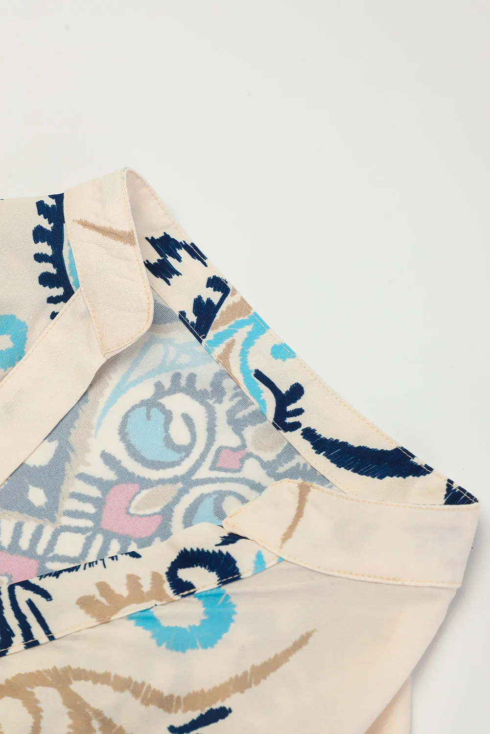 White Printed Tribal Dress