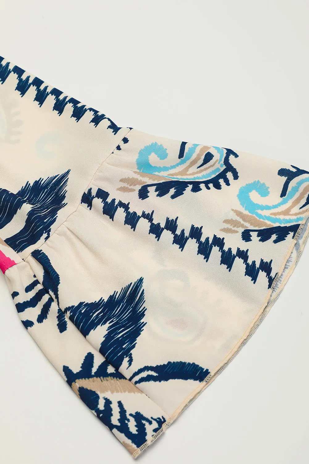 White Printed Tribal Dress